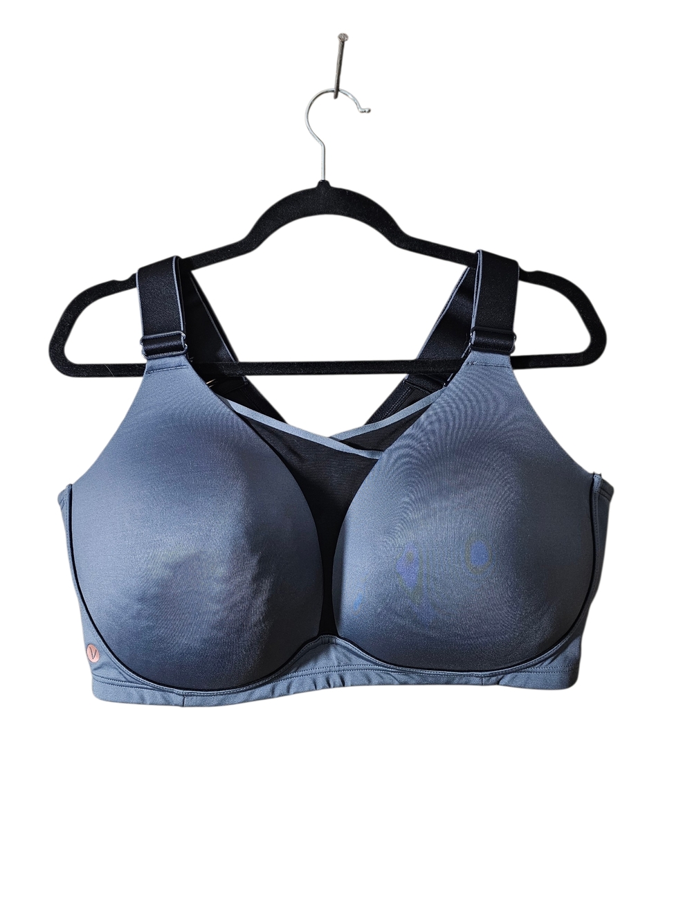 NWOT LIVI Gray Sports Bra with Strappy Back